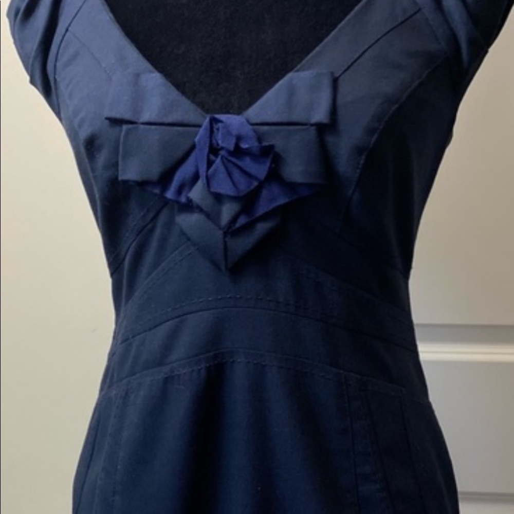 Perfect Rebecca Taylor wool and cotton fitted 1940s style dress